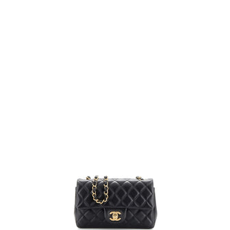 Chanel Classic Single Flap Bag Quilted Lambskin Mini