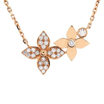 Louis Vuitton Star Blossom Double Pendant Necklace 18K Rose Gold and  Diamonds Rose gold 2082259