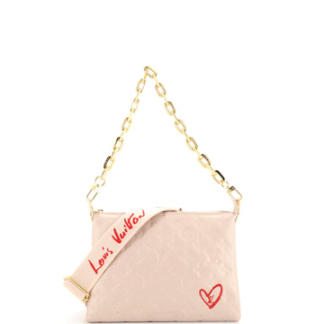 Louis Vuitton Coussin Bag Limited Edition Fall in Love Monogram Embossed Lambskin PM