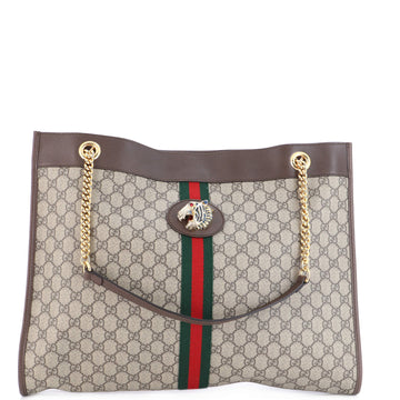 Gucci Rajah Chain Tote GG Coated Canvas Large