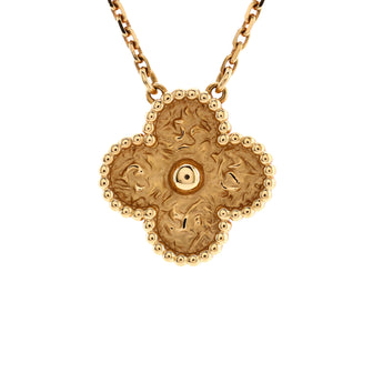 Van Cleef & Arpels Vintage Alhambra Pendant Necklace 18K Yellow Gold