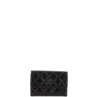 Chanel CC Flap Card Case Quilted Lambskin