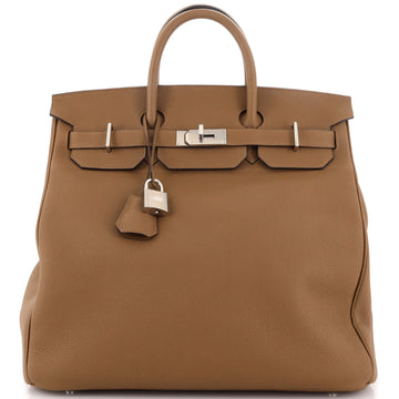 Hermes HAC Birkin Bag Brown Togo with Palladium Hardware 40