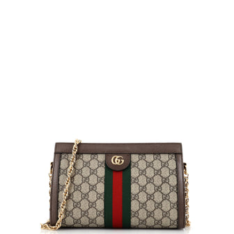Gucci Ophidia Chain Shoulder Bag GG Coated Canvas Small