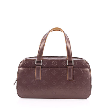 Louis Vuitton Mat Shelton Handbag Monogram Vernis Purple