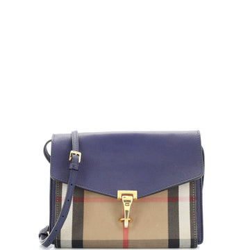 Burberry Macken Crossbody Bag Leather and House Check Canvas Small