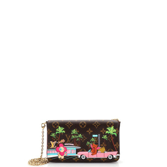 Louis Vuitton Felicie Pochette Limited Edition Vivienne Xmas Monogram Canvas