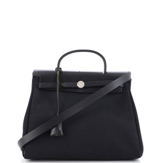 Hermes Herbag Toile and Leather PM