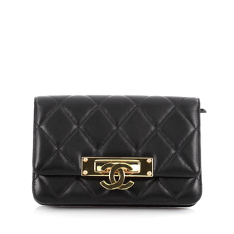 Chanel Golden Class Wallet on Chain Quilted Lambskin Black 2083001