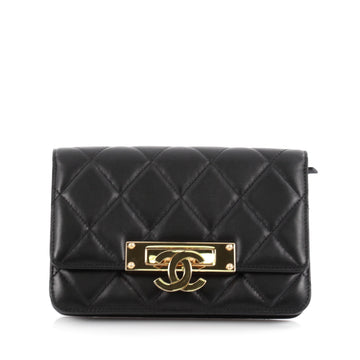 Chanel Golden Class Wallet on Chain Quilted Lambskin Black 2083001