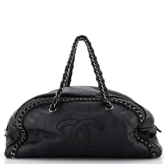 Chanel Luxe Ligne Bowler Bag Leather Large