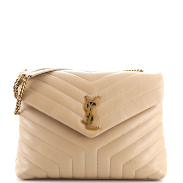 Saint Laurent LouLou Shoulder Bag Matelasse Chevron Leather Medium