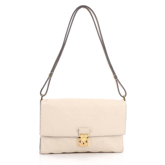 Louis Vuitton Fascinante Handbag Monogram Empreinte Leather White