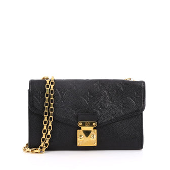 Louis Vuitton Saint Germain Pochette Monogram Empreinte Leather Black