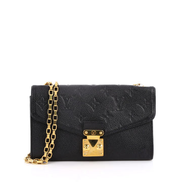 Louis Vuitton Saint Germain Pochette Monogram Empreinte Leather Black