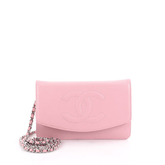 Chanel Vintage Timeless Wallet on Chain Caviar Pink