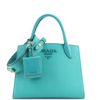 Prada Monochrome Tote Saffiano with City Calf Small