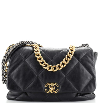 Chanel 19 Flap Bag Quilted Leather Maxi