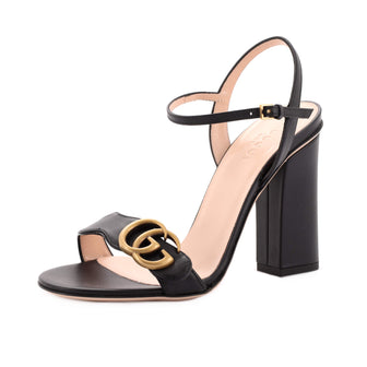 Gucci Women's GG Marmont Block Heel Sandals Leather