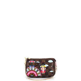 Louis Vuitton Pochette Accessoires Limited Edition Vivienne Xmas Damier Mini