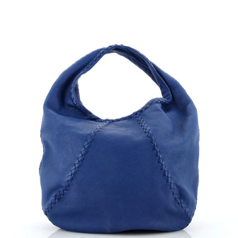 Bottega Veneta Baseball Hobo Leather with Intrecciato Detail Medium