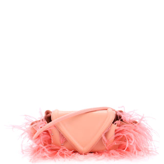 Bottega Veneta Beak Crossbody Bag Studded Leather with Feathers Small