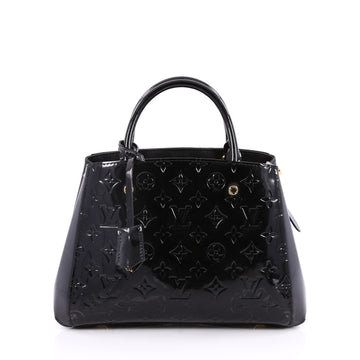 Louis Vuitton Montaigne Handbag Monogram Vernis BB Black 2085201