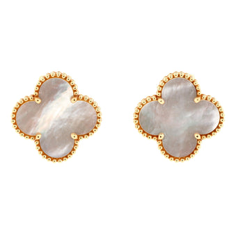 Van Cleef & Arpels Magic Alhambra Earrings 18K Yellow Gold and Mother of Pearl