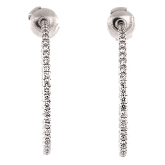 Tiffany & Co. Metro Hoop Earrings 18K White Gold with Diamonds Large