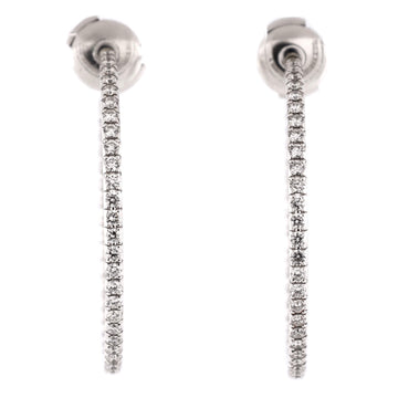 Tiffany & Co. Metro Hoop Earrings 18K White Gold with Diamonds Large