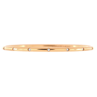 Tiffany & Co. Bezet Bangle Bracelet 18K Rose Gold and Diamonds