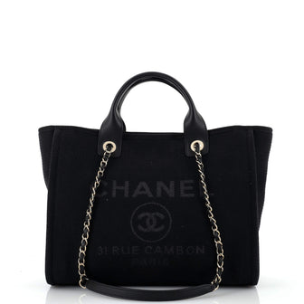 Chanel Deauville NM Tote Mixed Fibers Small