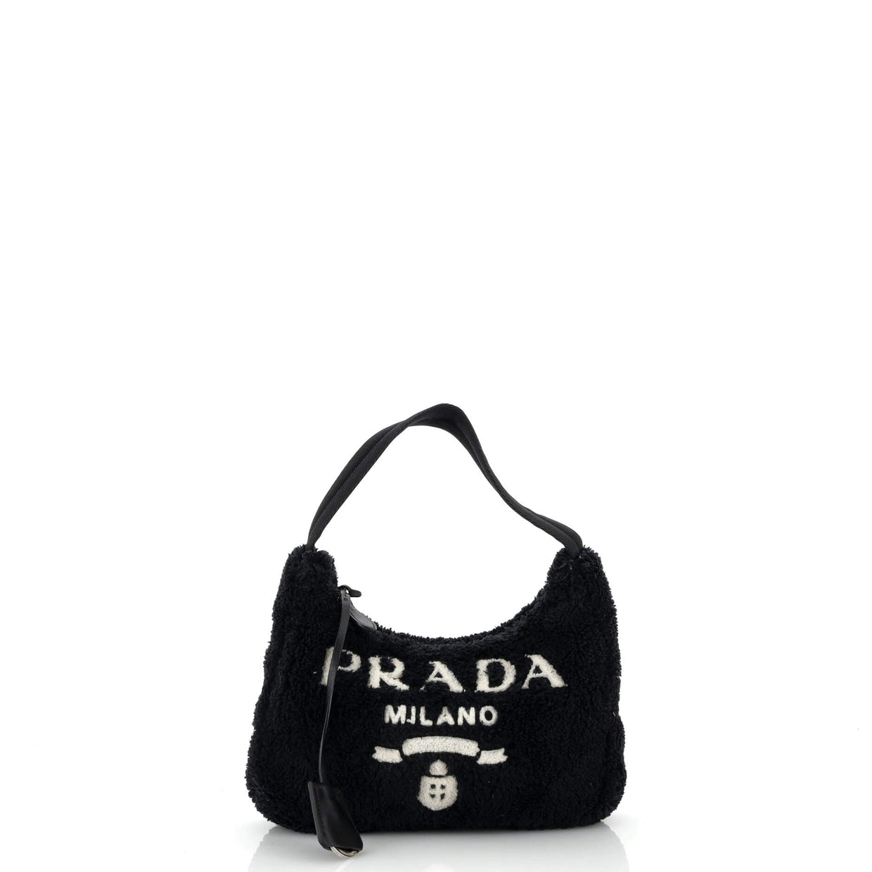 Prada ReEdition 2000 Hobo Terry Cloth Mini Black 2085921
