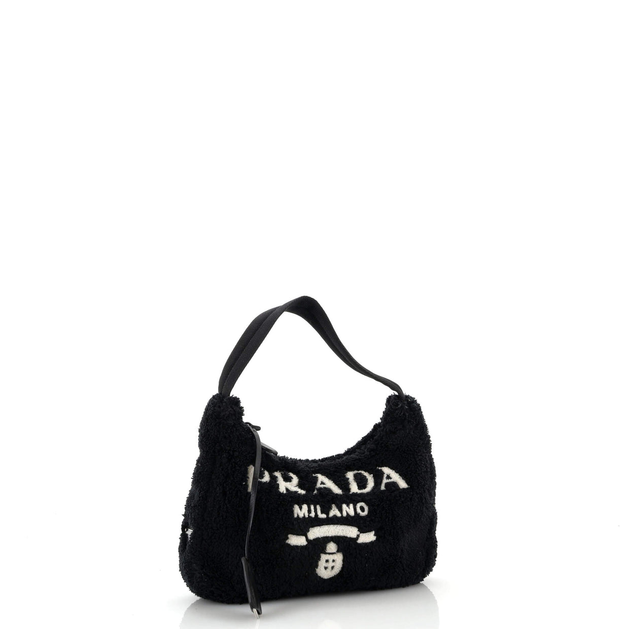 Prada ReEdition 2000 Hobo Terry Cloth Mini Black 2085921