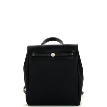 Hermes Herbag A Dos Zip Backpack Toile and Leather