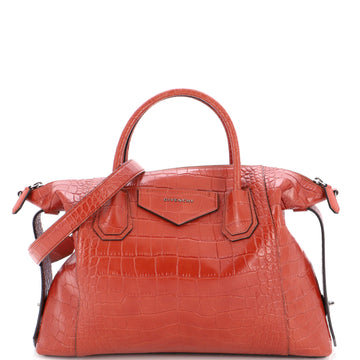 Givenchy Antigona Soft Bag Crocodile Embossed Leather Medium