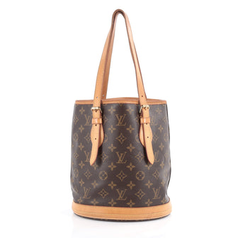 Louis Vuitton Petit Bucket Bag Monogram Canvas Brown 2086401