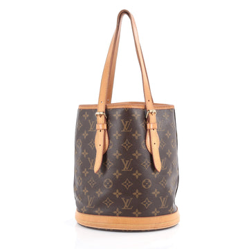 Louis Vuitton Petit Bucket Bag Monogram Canvas Brown 2086401