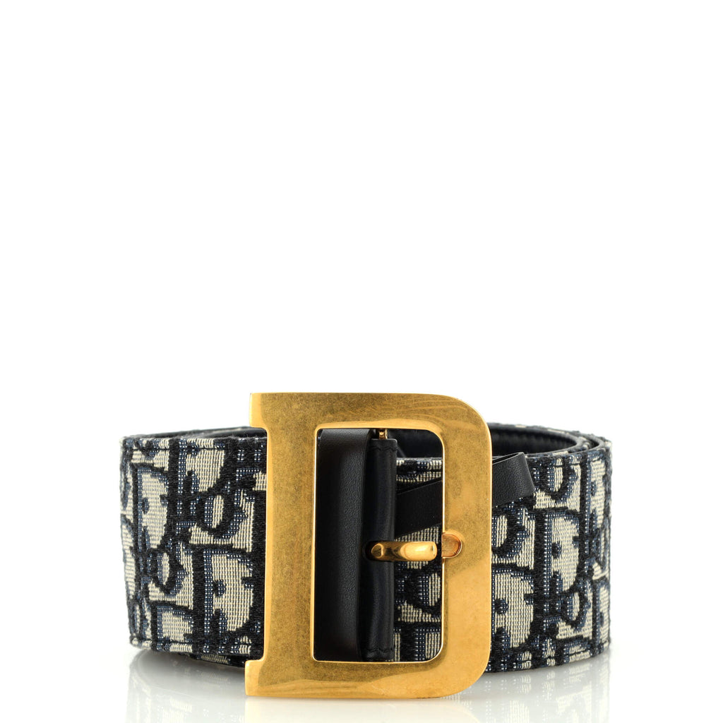Christian Dior Diorquake Belt Oblique Canvas Extra Wide Blue  display picture 2