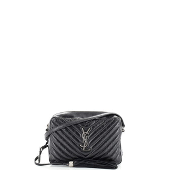 Saint Laurent Black Monogram Matelasse Lou Camera Bag Small