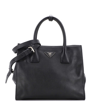 Prada Convertible Open Shopping Tote Vitello Daino Small