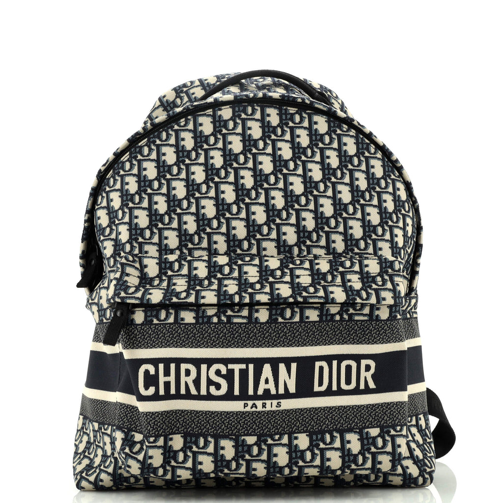 CHRISTIAN DIOR Oblique Diortravel Backpack Blue 1306237
