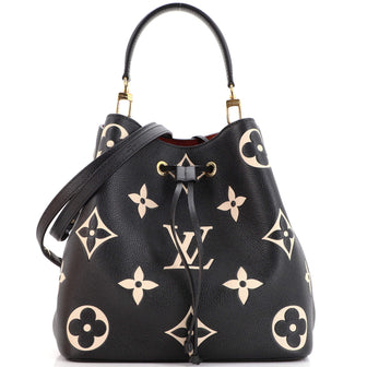 Louis Vuitton NeoNoe Handbag Bicolor Monogram Empreinte Giant MM