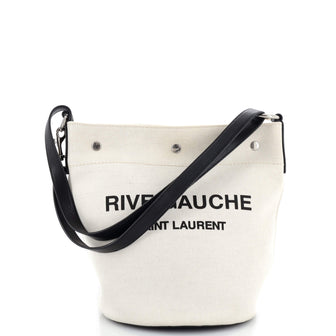 Saint Laurent Rive Gauche Bucket Bag Canvas