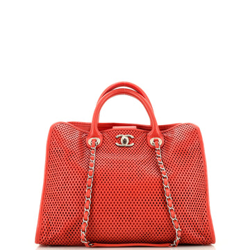Chanel Up In The Air Convertible Tote Perforated Leather