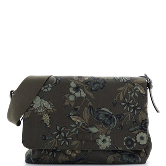 Gucci Flap Messenger Bag Flora Canvas Medium