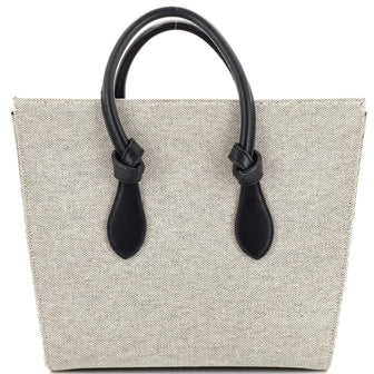 Celine Tie Knot Tote Canvas and Leather Small