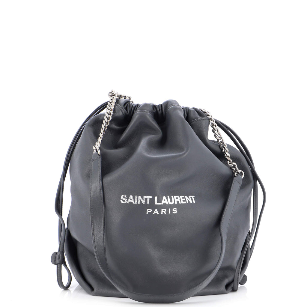 Saint Laurent Black Lambskin Quilted Baby Bucket Bag Saint Laurent