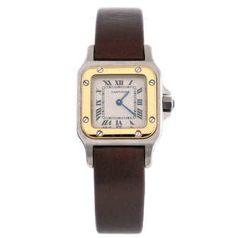 Cartier Santos de Cartier Galbee Quartz Watch Stainless Steel and Yellow Gold with Satin 24