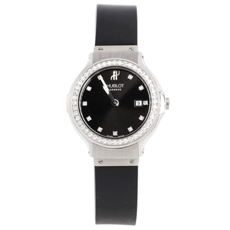 Hublot Classic Fusion Quartz Watch Stainless Steel and Rubber with Diamond Bezel and Markers 28